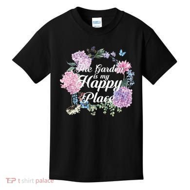 The Garden Is My Happy Place Kids T-Shirt
