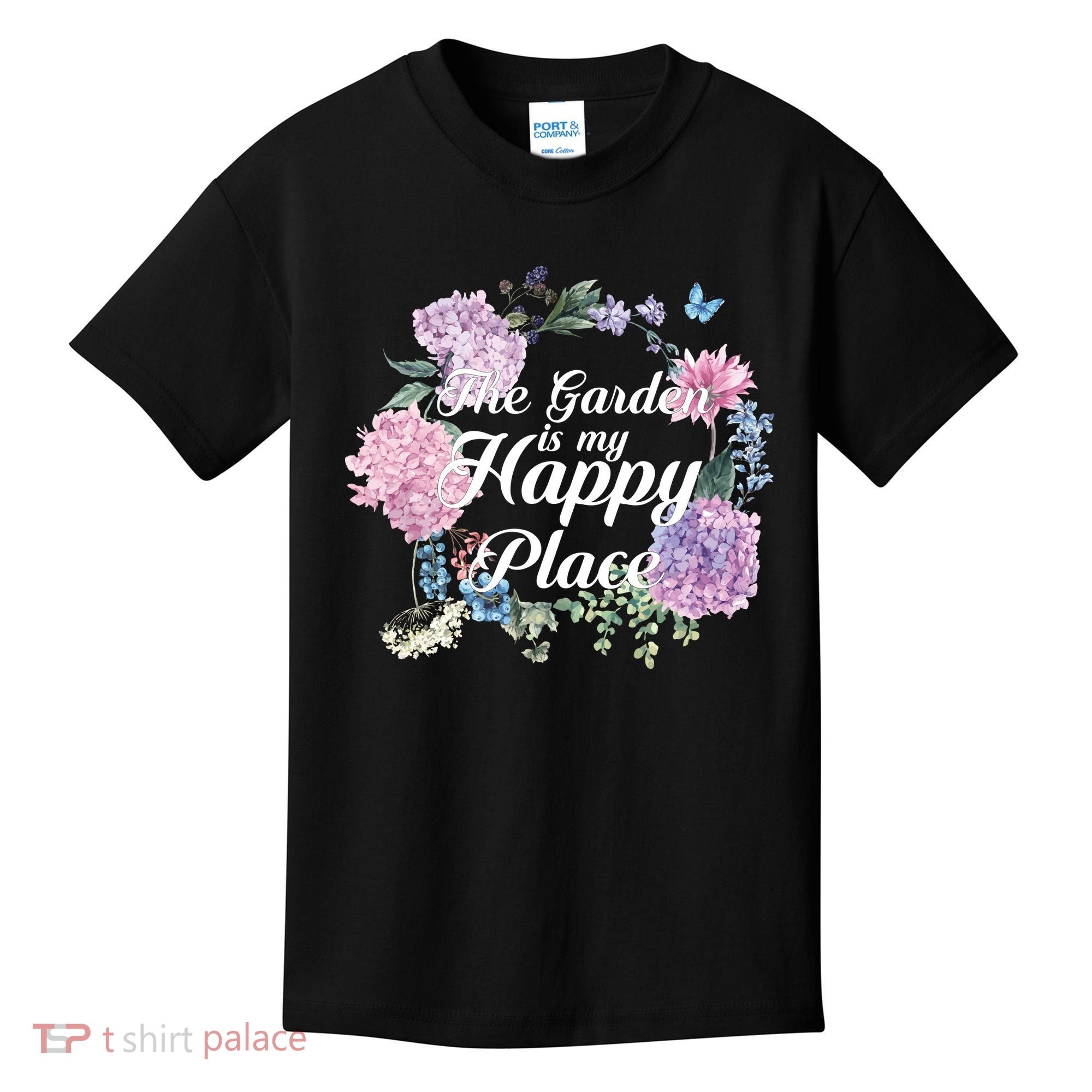 The Garden Is My Happy Place Kids T-Shirt