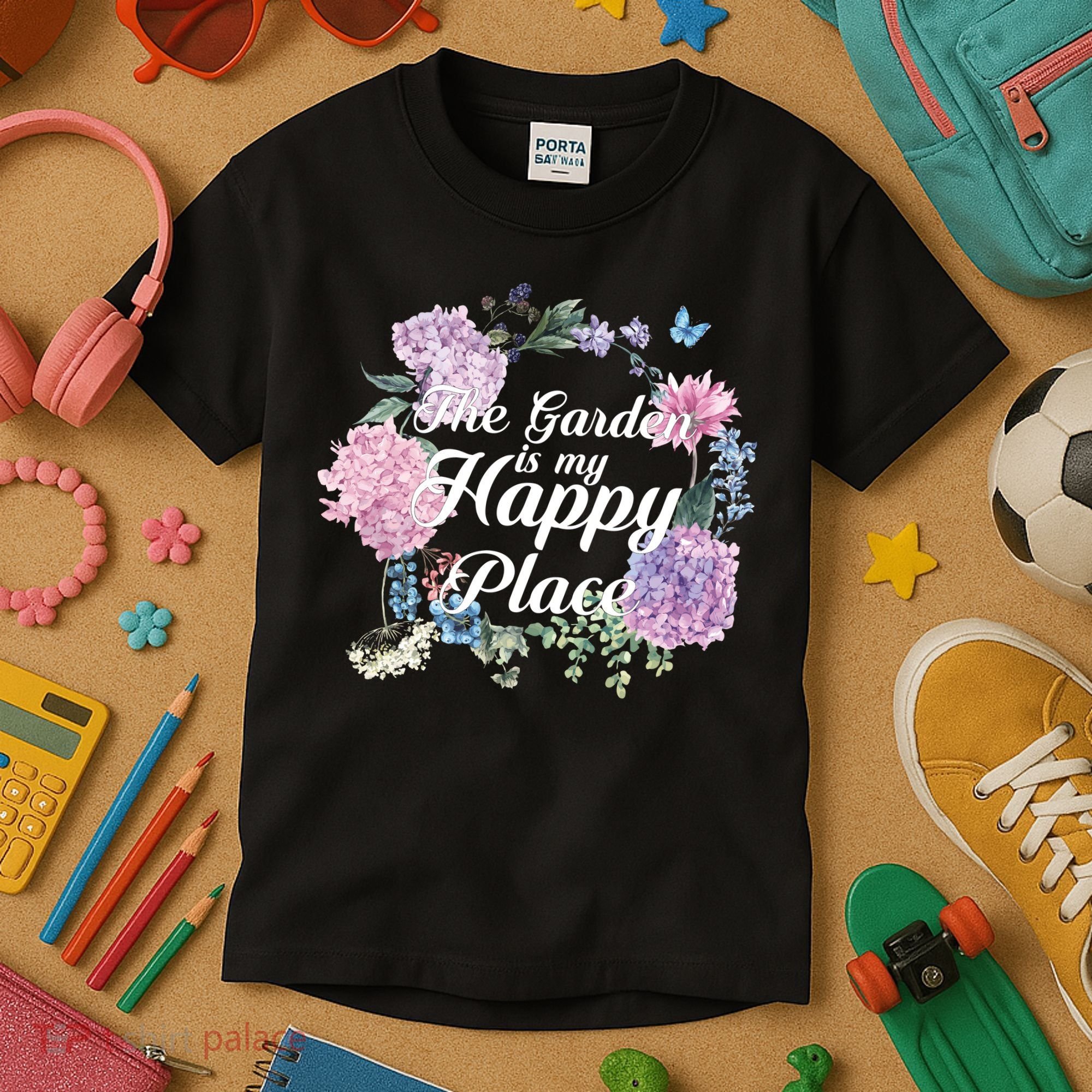 The Garden Is My Happy Place Kids T-Shirt