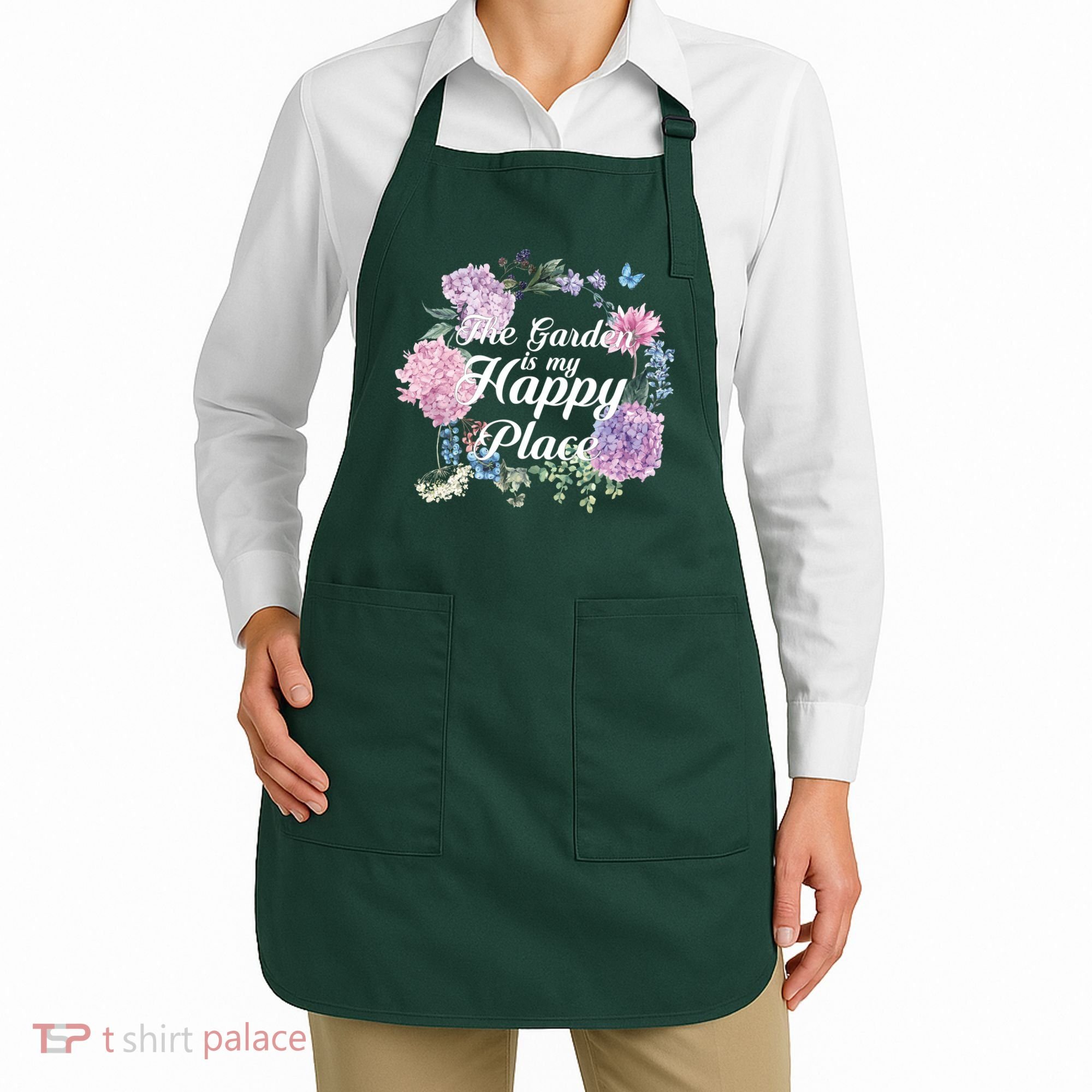 The Garden Is My Happy Place Apron