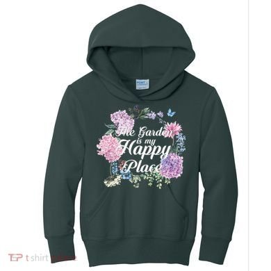 The Garden Is My Happy Place Kids Hoodie