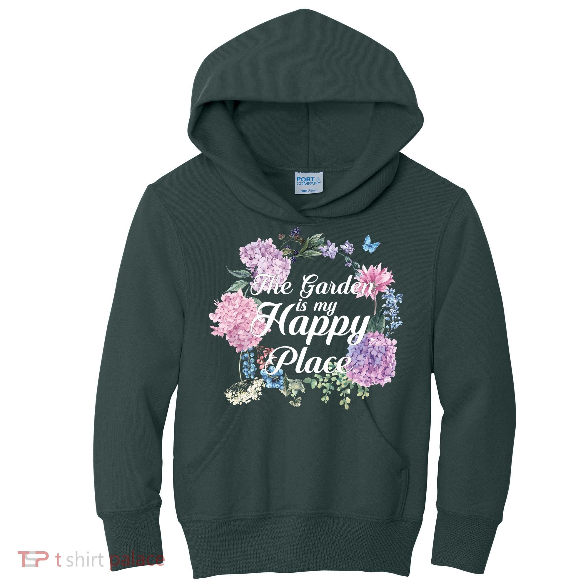 The Garden Is My Happy Place Kids Hoodie