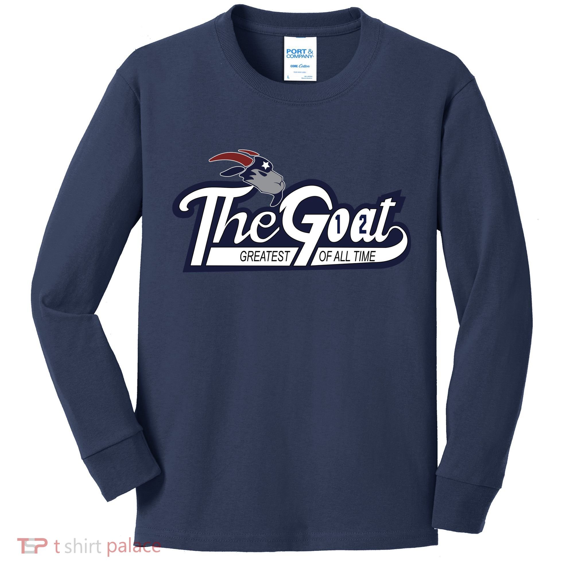 The Goat 12 Greatest Of All Time Kids Long Sleeve Shirt