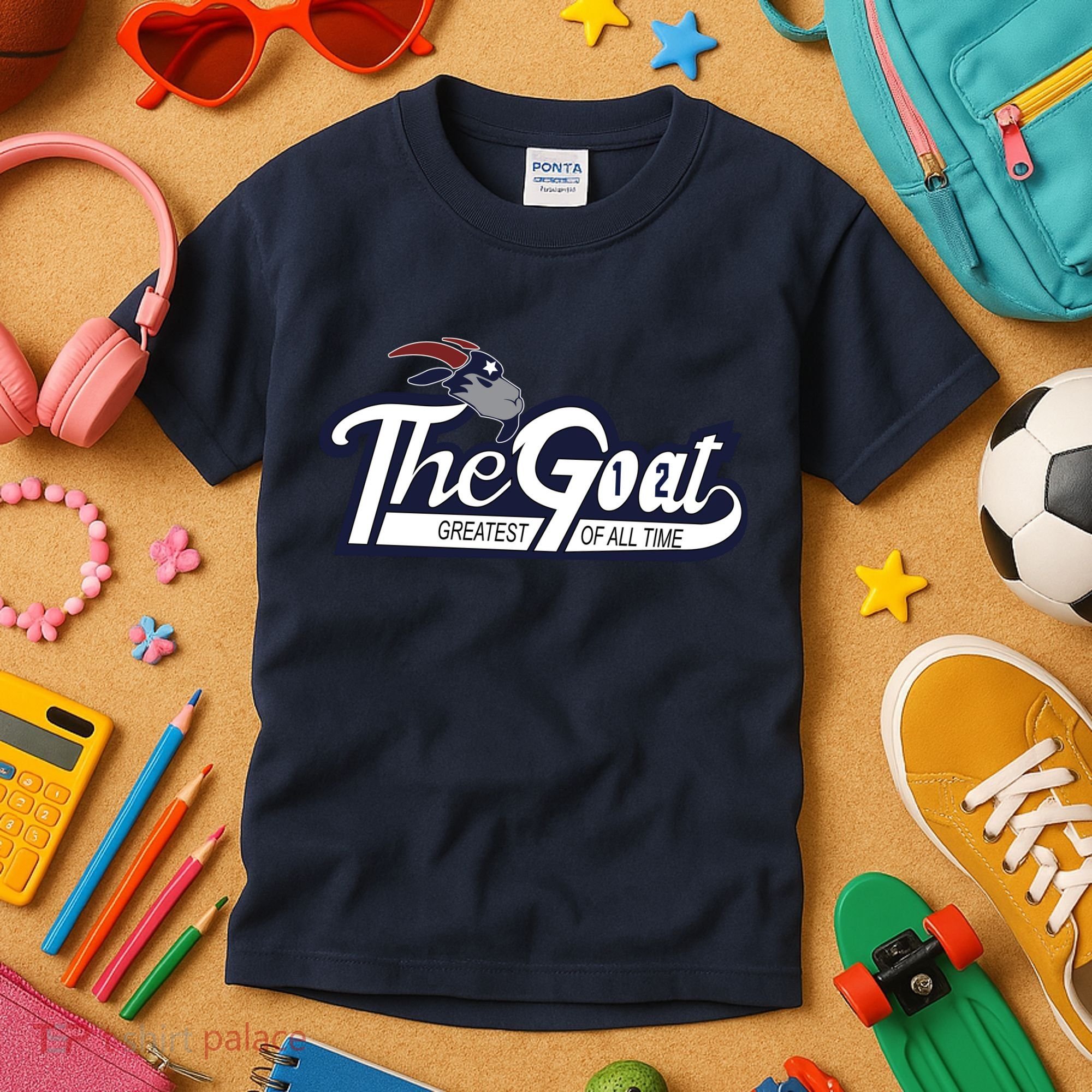 The Goat 12 Greatest Of All Time Kids T-Shirt