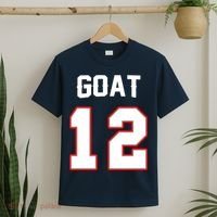 The Goat #12 Jersey 5 Time Champ New England Football T-Shirt thumb 2