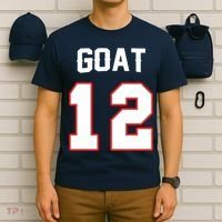 The Goat #12 Jersey 5 Time Champ New England Football T-Shirt thumb 6