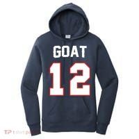 The Goat #12 Jersey 5 Time Champ New England Football Women's Hoodie thumb 0