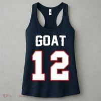 The Goat #12 Jersey 5 Time Champ New England Football Women's Tank Top thumb 3