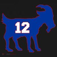 The Goat #12 New England Fan Football QB Women's Hoodie thumb 2