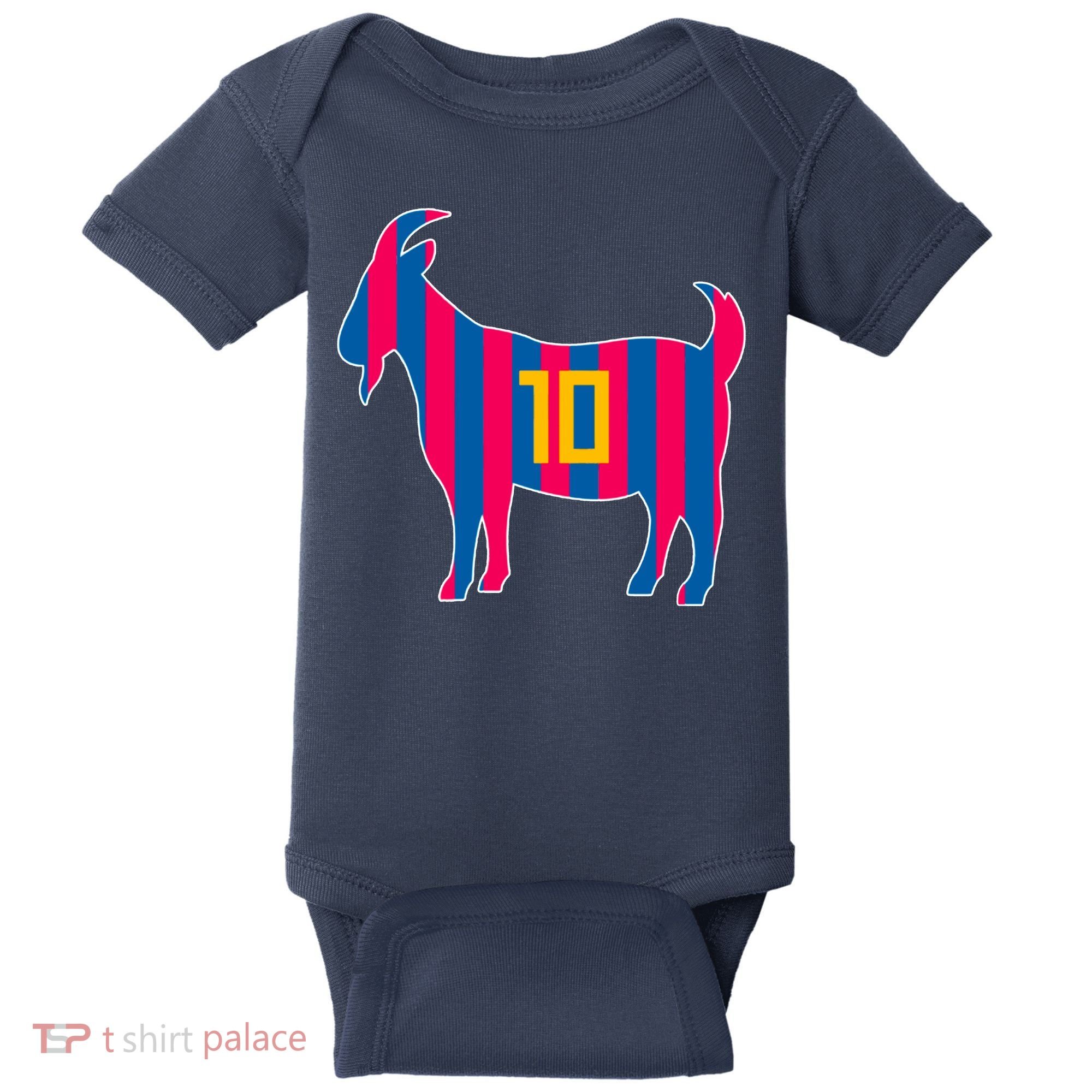 The Goat Messi 10 Greatest Of All Time Baby Bodysuit