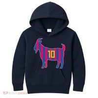 The Goat Messi 10 Greatest Of All Time Kids Hoodie thumb 0