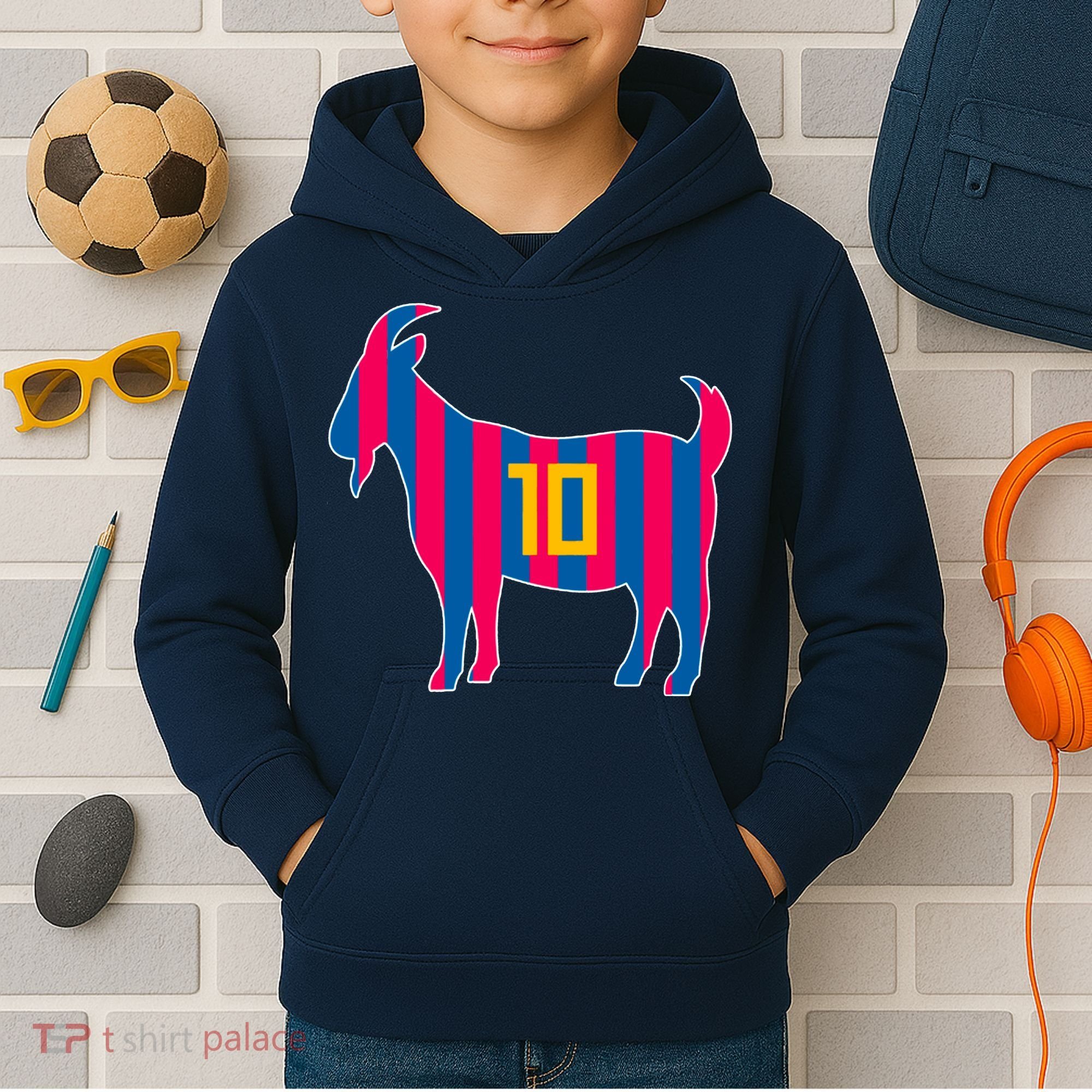 The Goat Messi 10 Greatest Of All Time Kids Hoodie