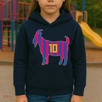 The Goat Messi 10 Greatest Of All Time Kids Hoodie thumb 3