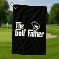 The Golf-Father Funny Golf Dad Golf Towel thumb 1