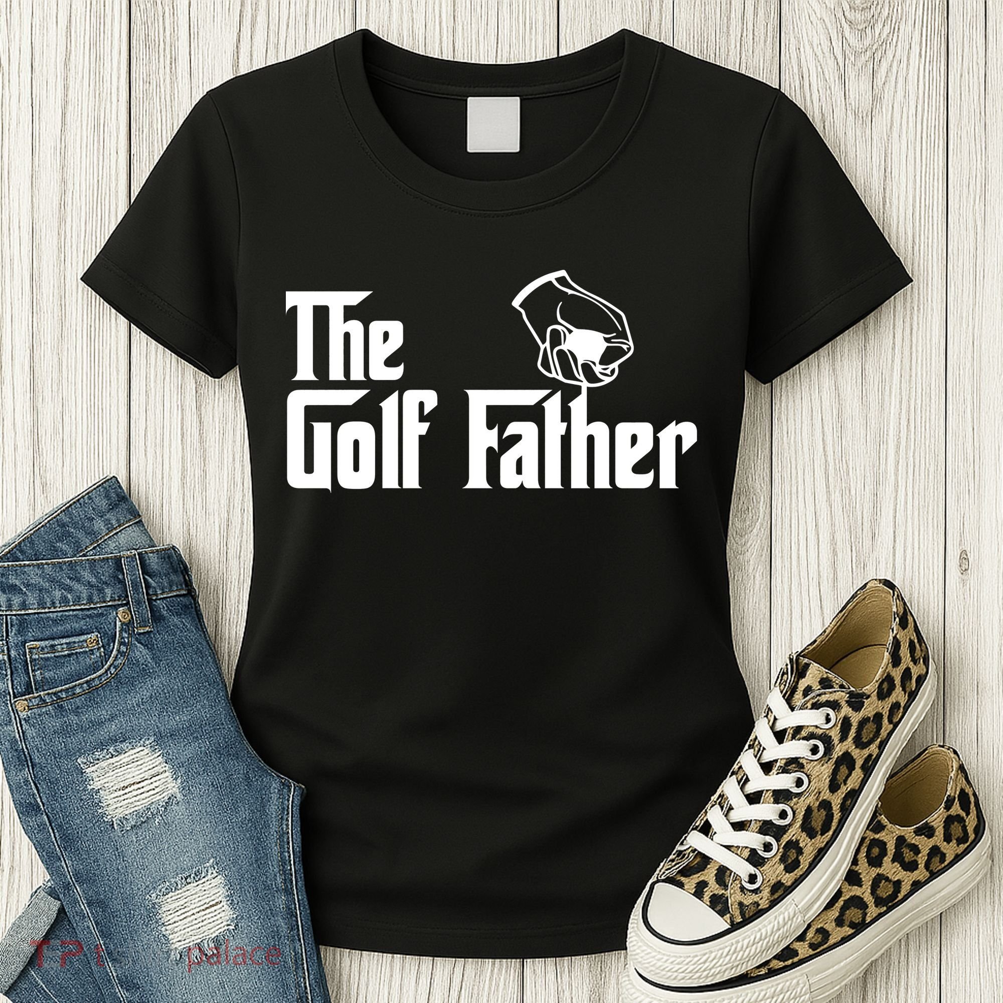 The Golf-Father Funny Golf Dad Women's T-Shirt