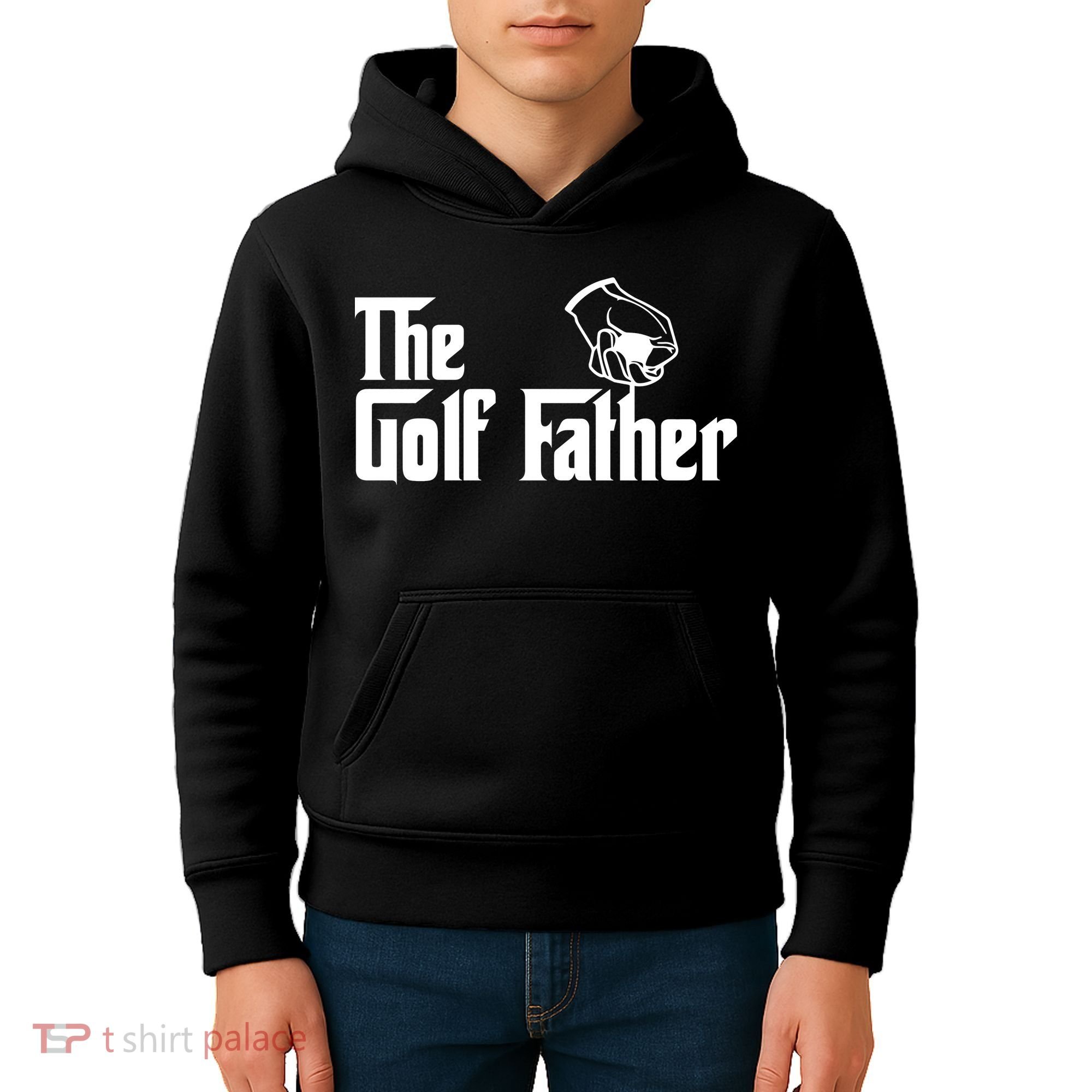 The Golf-Father Funny Golf Dad Kids Hoodie
