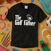 The Golf-Father Funny Golf Dad Kids T-Shirt thumb 3