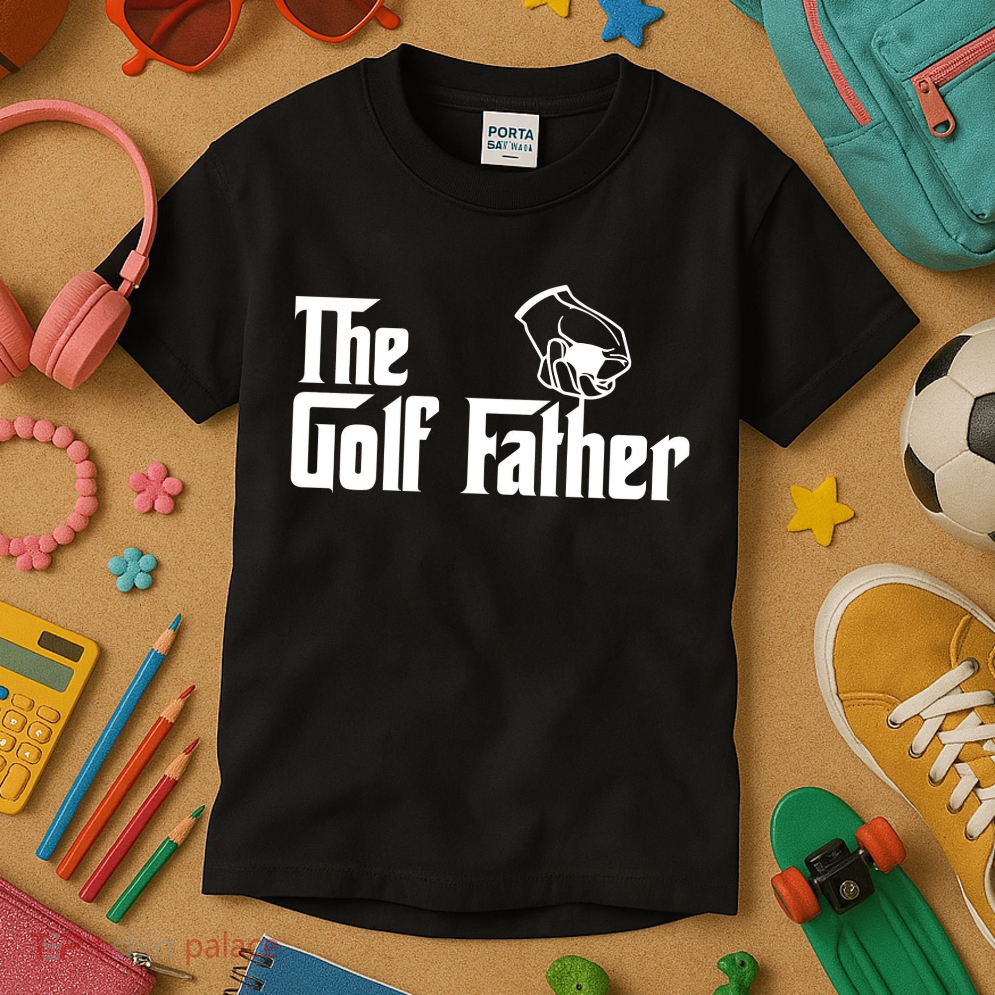 The Golf-Father Funny Golf Dad Kids T-Shirt