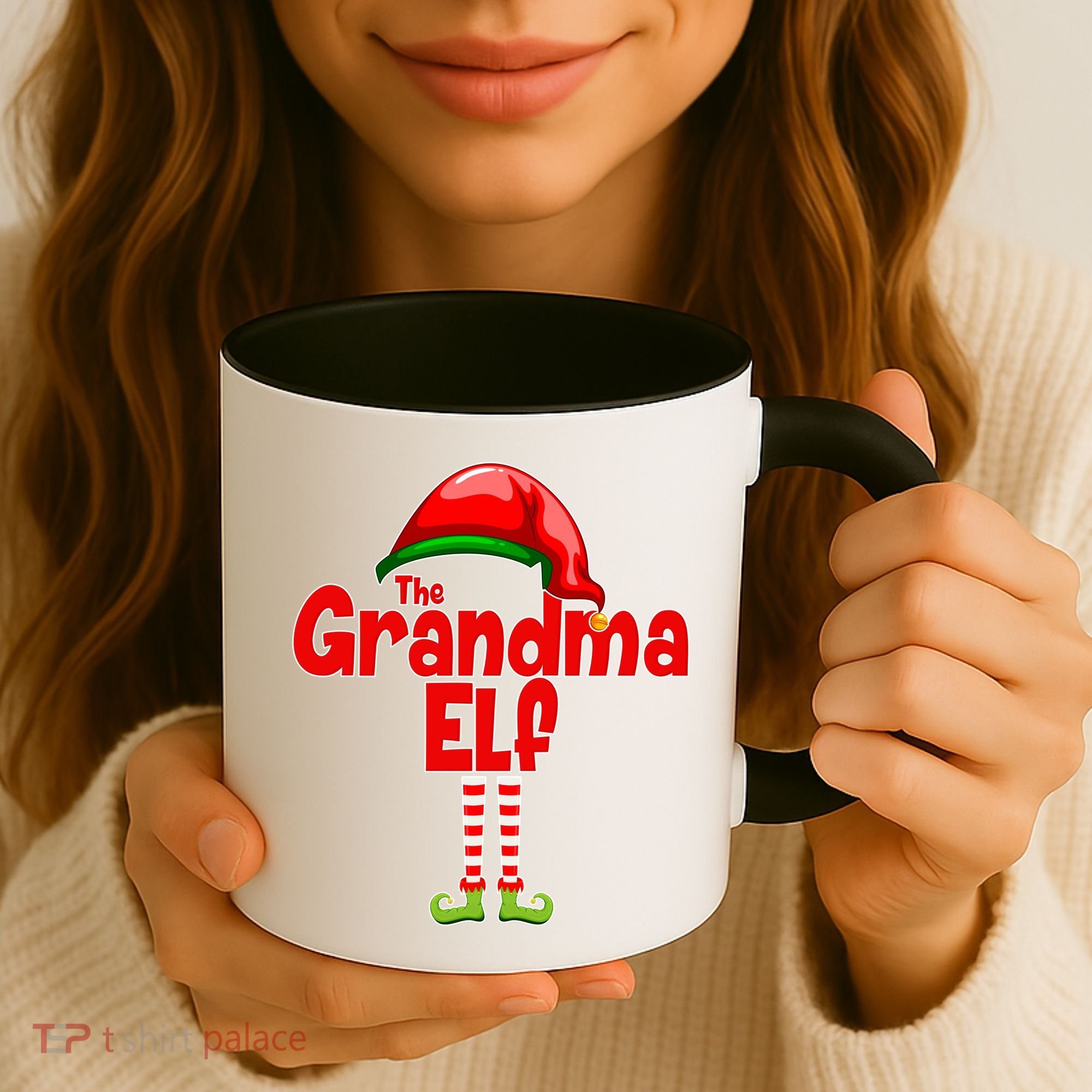 The Grandma Elf Christmas Coffee Mug