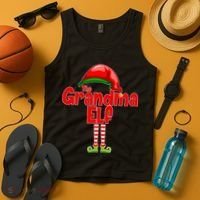 The Grandma Elf Christmas Tank Top thumb 4