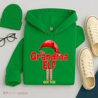 The Grandma Elf Christmas Hoodie thumb 4