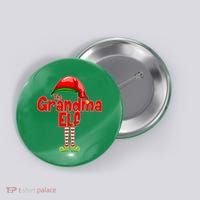 The Grandma Elf Christmas Button thumb 0