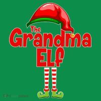 The Grandma Elf Christmas Button thumb 1