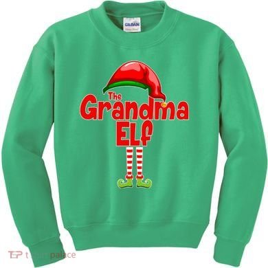 The Grandma Elf Christmas Kids Sweatshirt