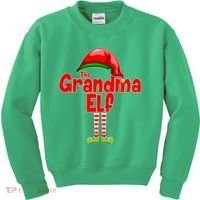 The Grandma Elf Christmas Kids Sweatshirt thumb 0