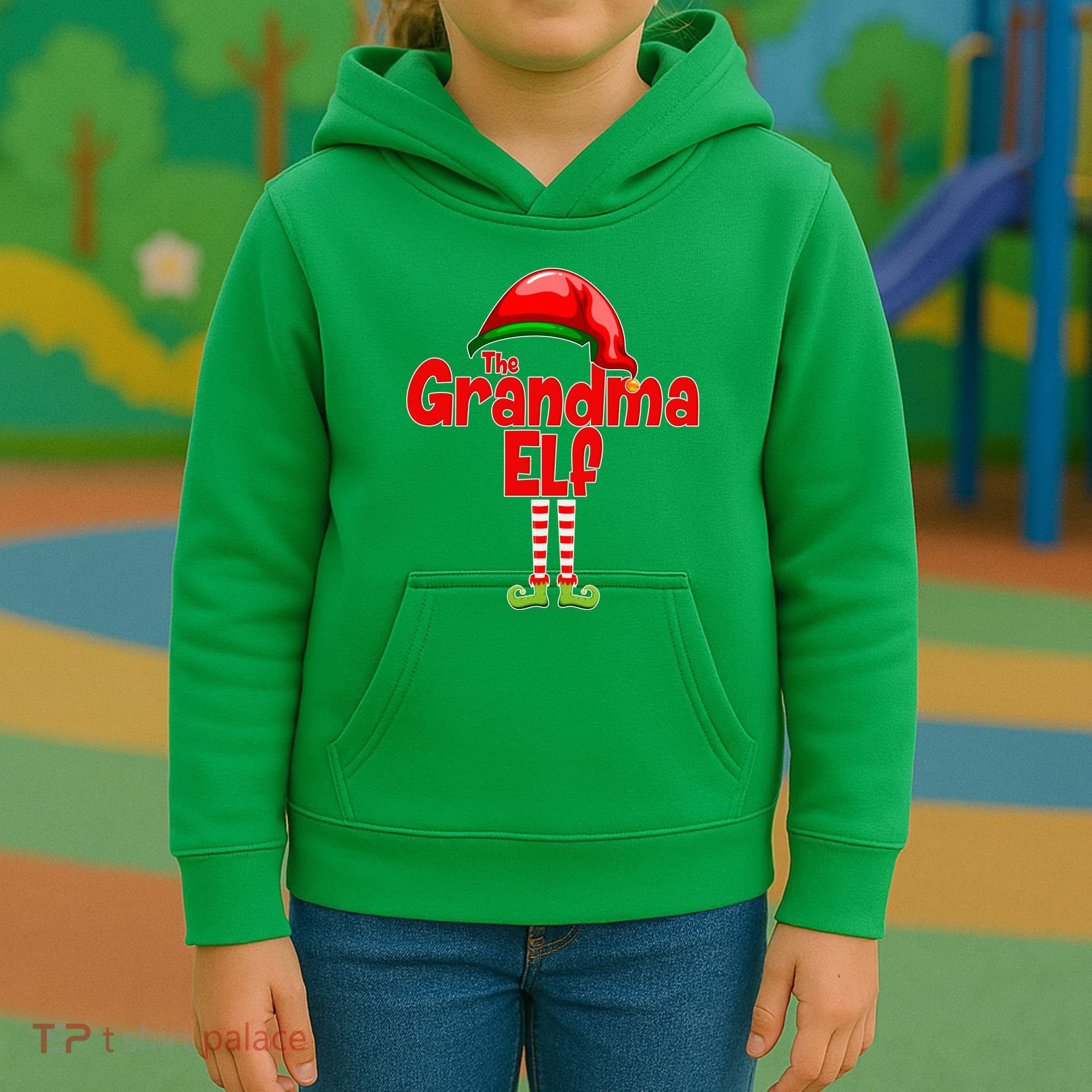 The Grandma Elf Christmas Kids Hoodie