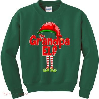 The Grandpa Elf Kids Sweatshirt