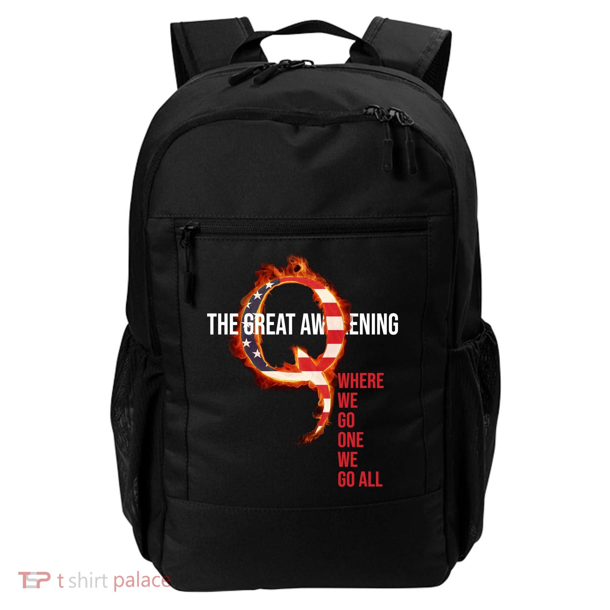 The Great Awakening Qanon Where We Go One We Go All Backpack