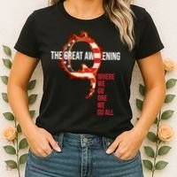 The Great Awakening Qanon Where We Go One We Go All Women's T-Shirt thumb 2