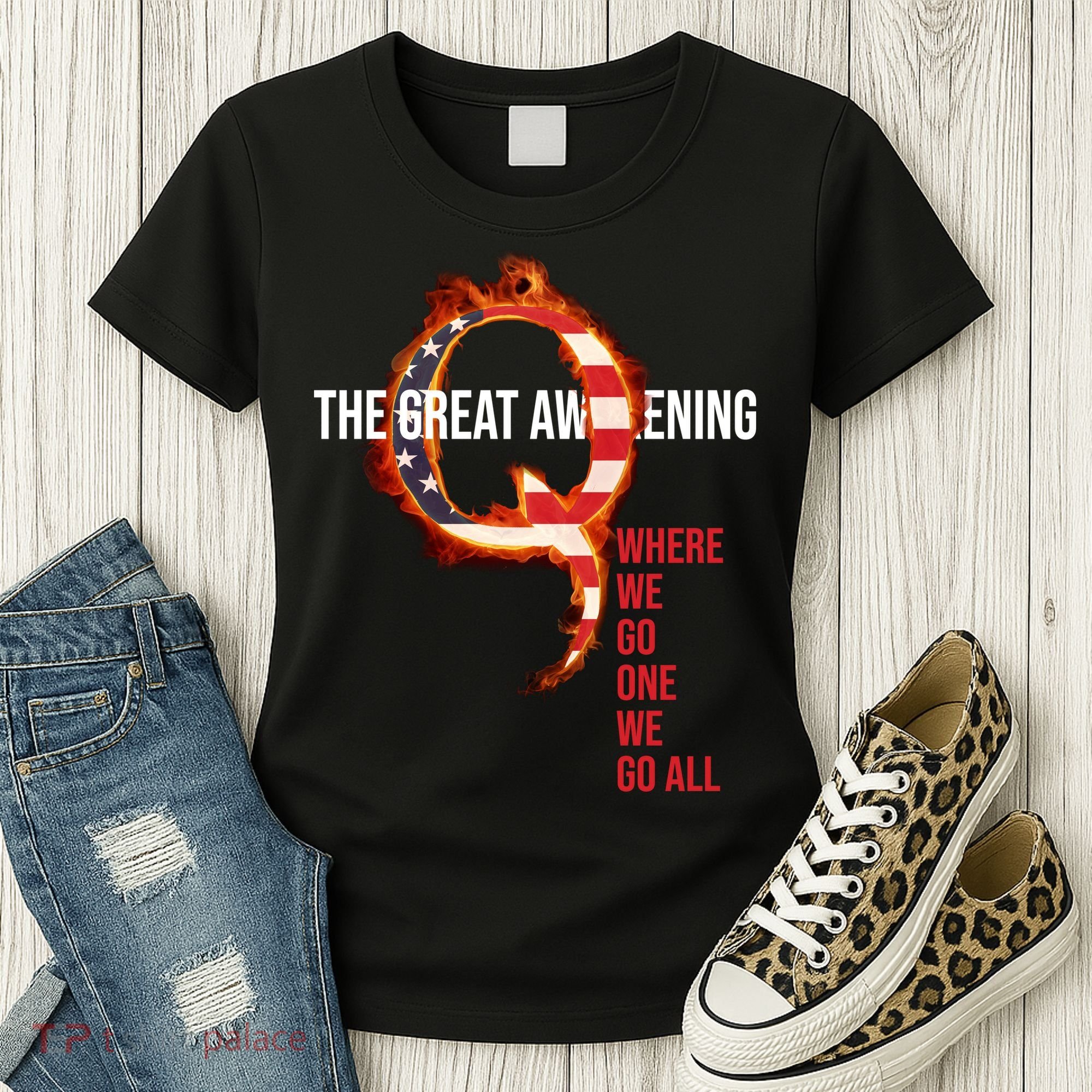 The Great Awakening Qanon Where We Go One We Go All Women's T-Shirt