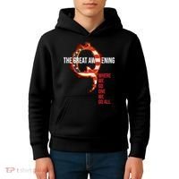 The Great Awakening Qanon Where We Go One We Go All Kids Hoodie thumb 4
