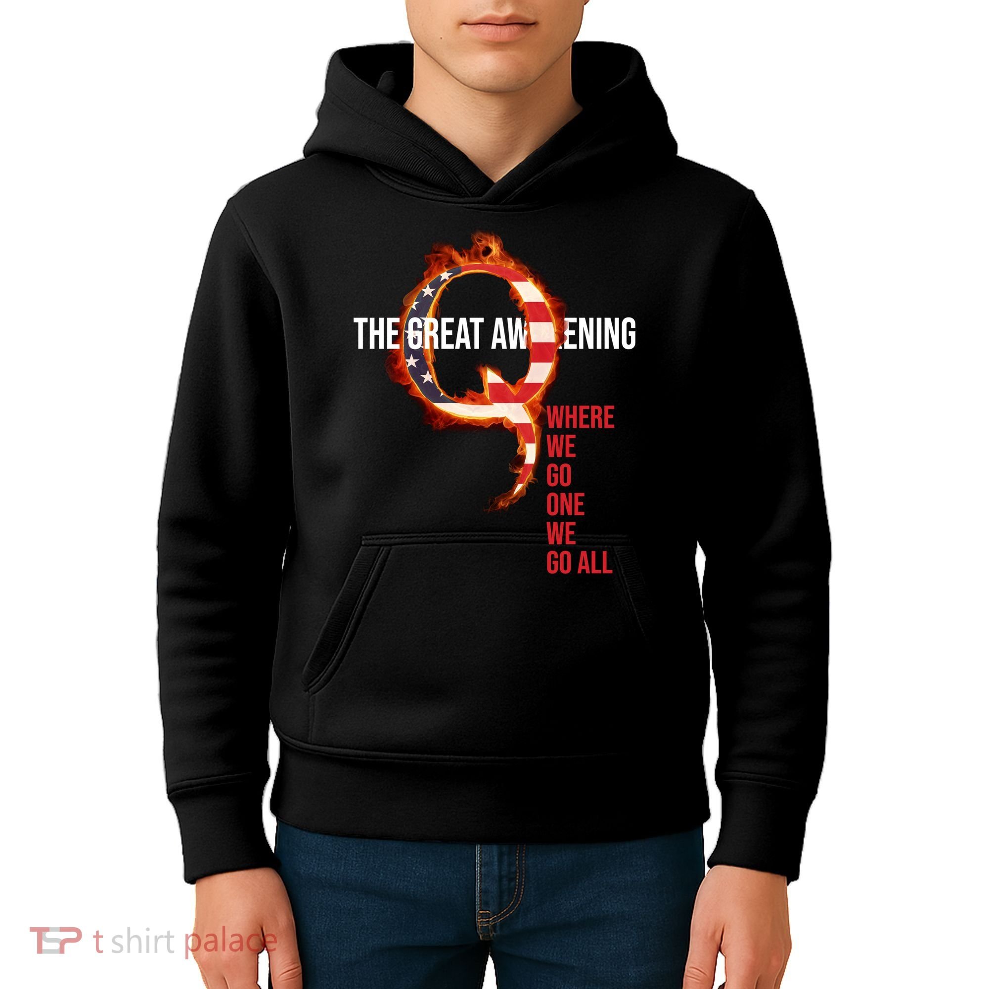 The Great Awakening Qanon Where We Go One We Go All Kids Hoodie