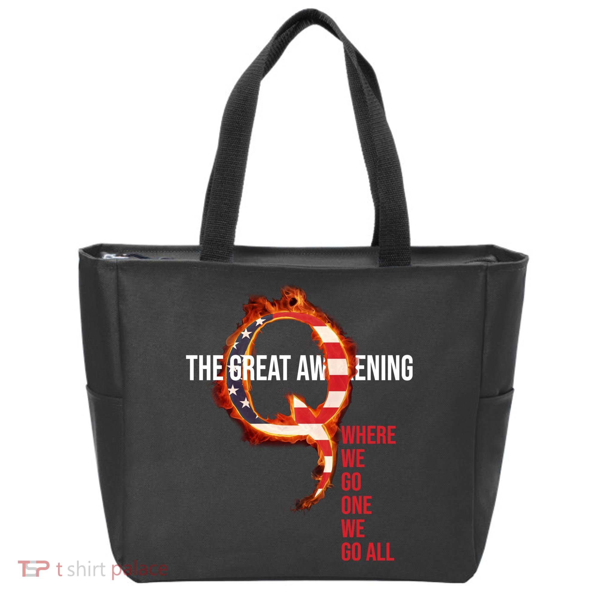 The Great Awakening Qanon Where We Go One We Go All Tote Bag