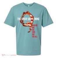 The Great Awakening Qanon Where We Go One We Go All Sueded Cloud Jersey T-Shirt thumb 0