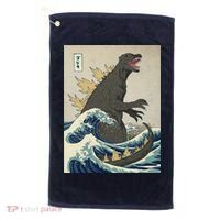 The Great Monster Of Kanagawa Golf Towel thumb 0