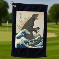 The Great Monster Of Kanagawa Golf Towel thumb 1