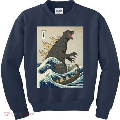 The Great Monster Of Kanagawa Kids Sweatshirt