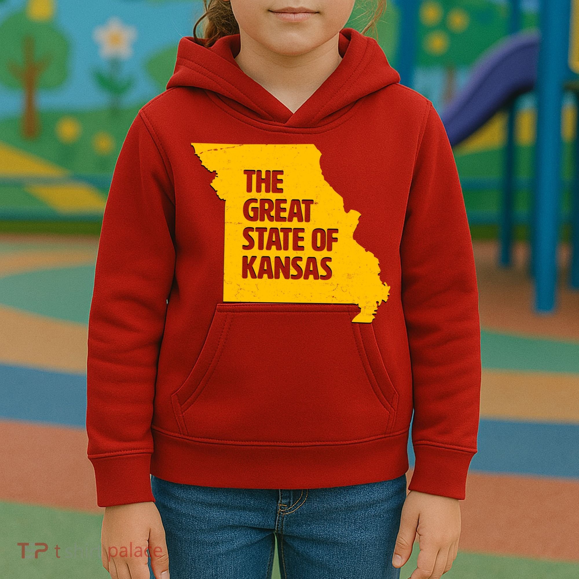 The Great State Of Kansas Kids Hoodie