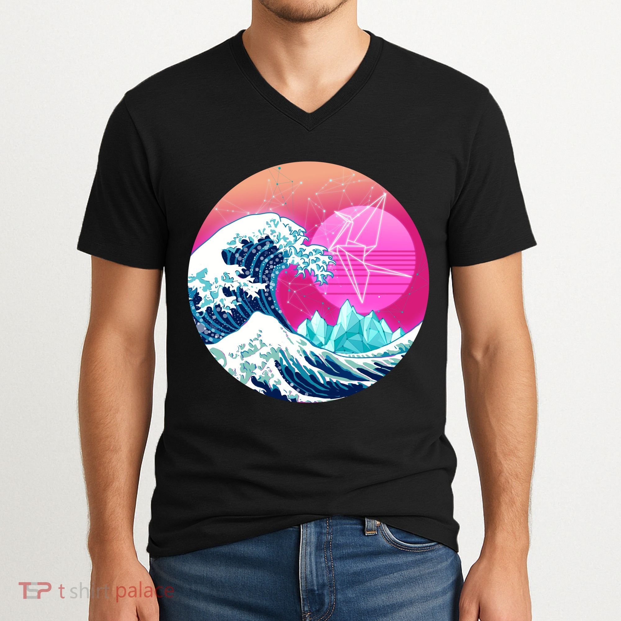 The Great Vapor-Wave V-Neck T-Shirt