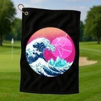 The Great Vapor-Wave Golf Towel thumb 1