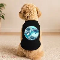 The Great Wave Dolphin Doggie Tank thumb 2