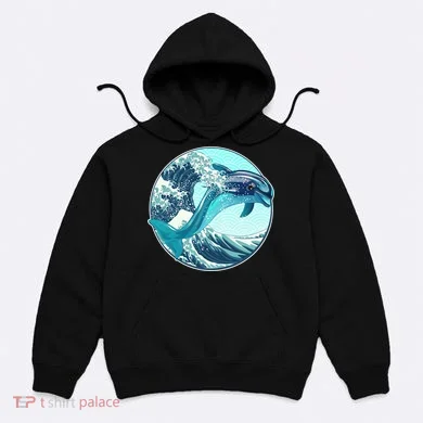 The Great Wave Dolphin Hoodie