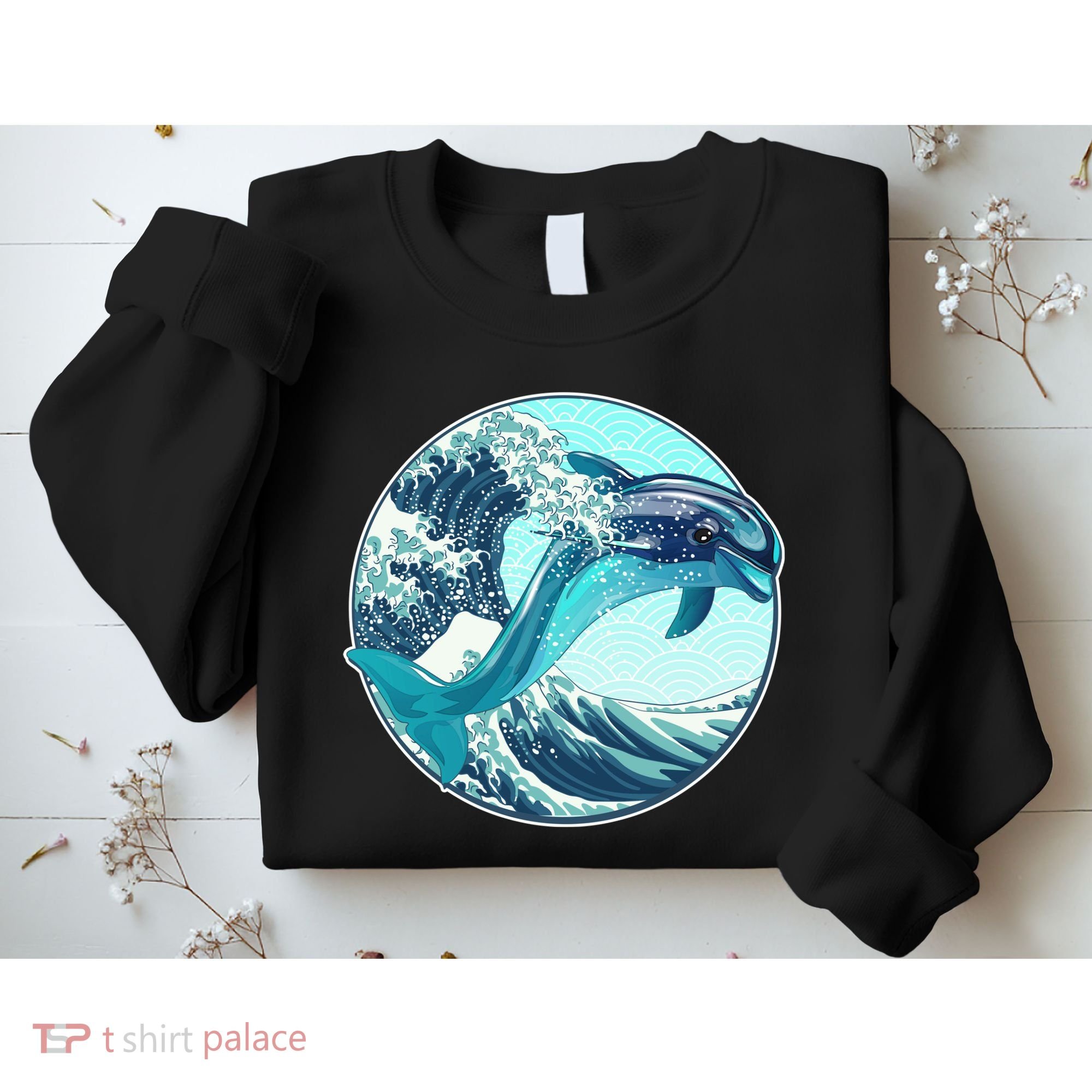 The Great Wave Dolphin Sweatshirt