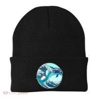 The Great Wave Dolphin Beanie thumb 0