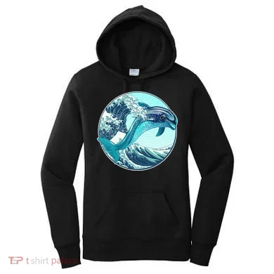 The Great Wave Dolphin Women's Hoodie