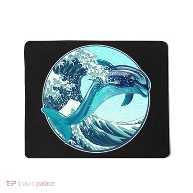 The Great Wave Dolphin Mousepad